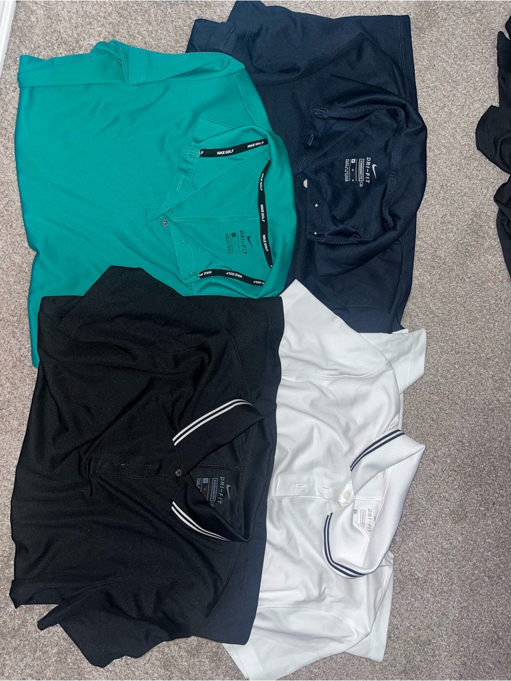 Nike Polo Shirt Set in Teal, Navy, Black & White